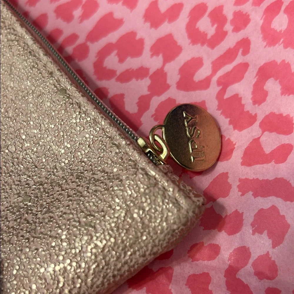 Ipsy Rose Gold Makeup Bag with Assorted Eyeshadows